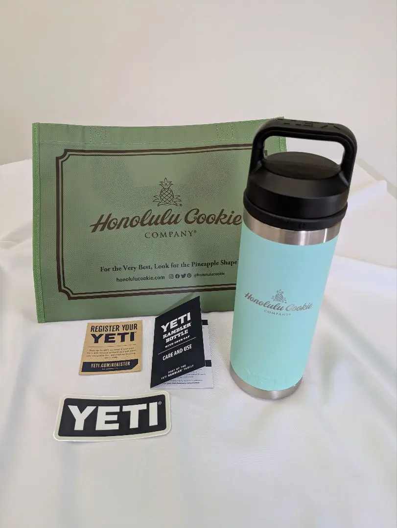 YETI ×HonoluluCookieステンレスボトル ホワイト新品未使用 ハワイ限定 ホノルルクッキー＋ YETI コラボのステンレスボトル
