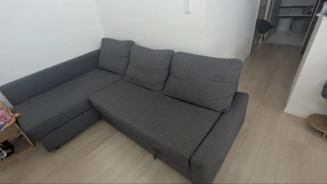 ②【IKEA純正ソファベッドカバー】FRIHETEN フリーヘーテン グレー　右 Amazon｜BACoverZone ソファカバーだけ！ フリーヘーテン 3人