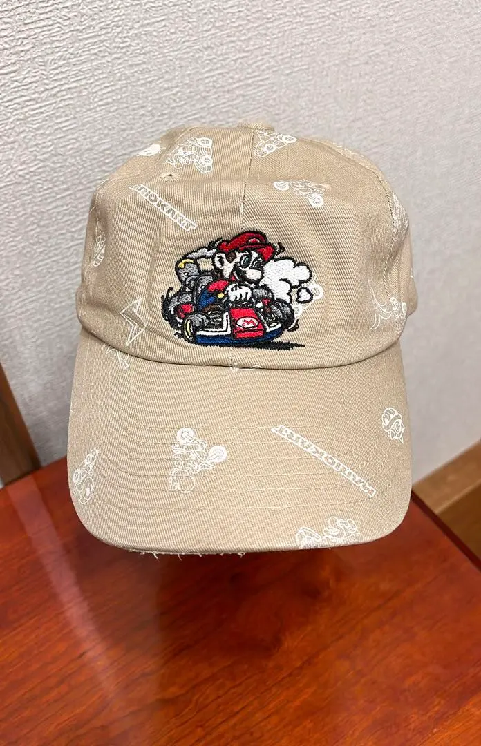 Thumbnail of Mario Kart ❤️ Beige Cap 52-56 Bandai Rare