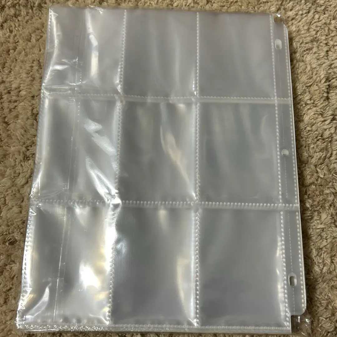 Thumbnail of Trading card file, card file, 9-pocket card sheets, 50 sheets, compatible with 3-hole binders