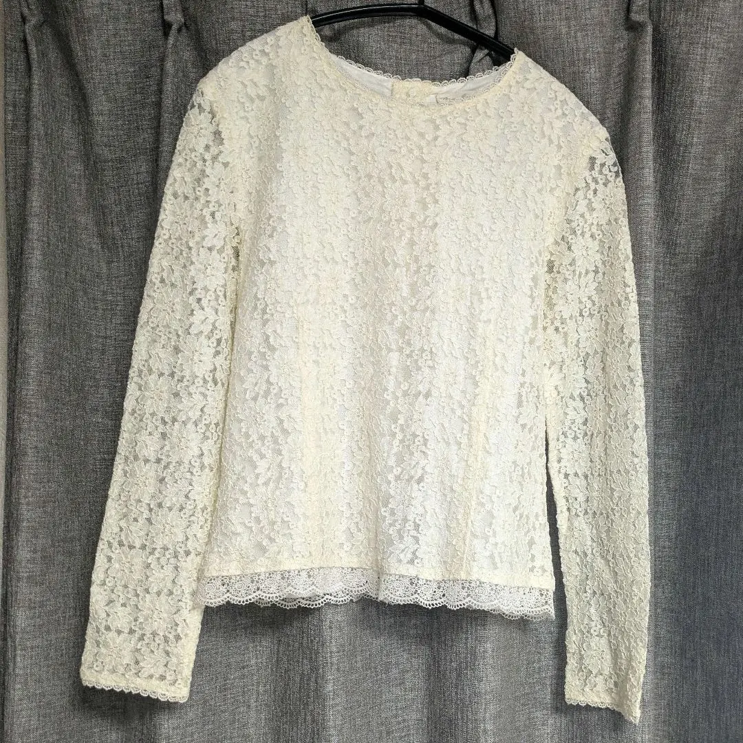 Thumbnail of Ivory Lace Long Sleeve Shirt