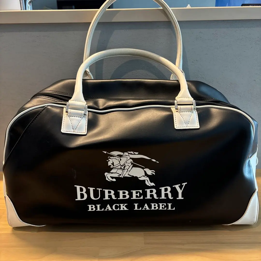 美品 BURBERRY BLACK LABEL ボストンバッグ デカロゴ 2025年最新】BURBERRY BLACK LABEL メンズ ボストンバッグ・旅行