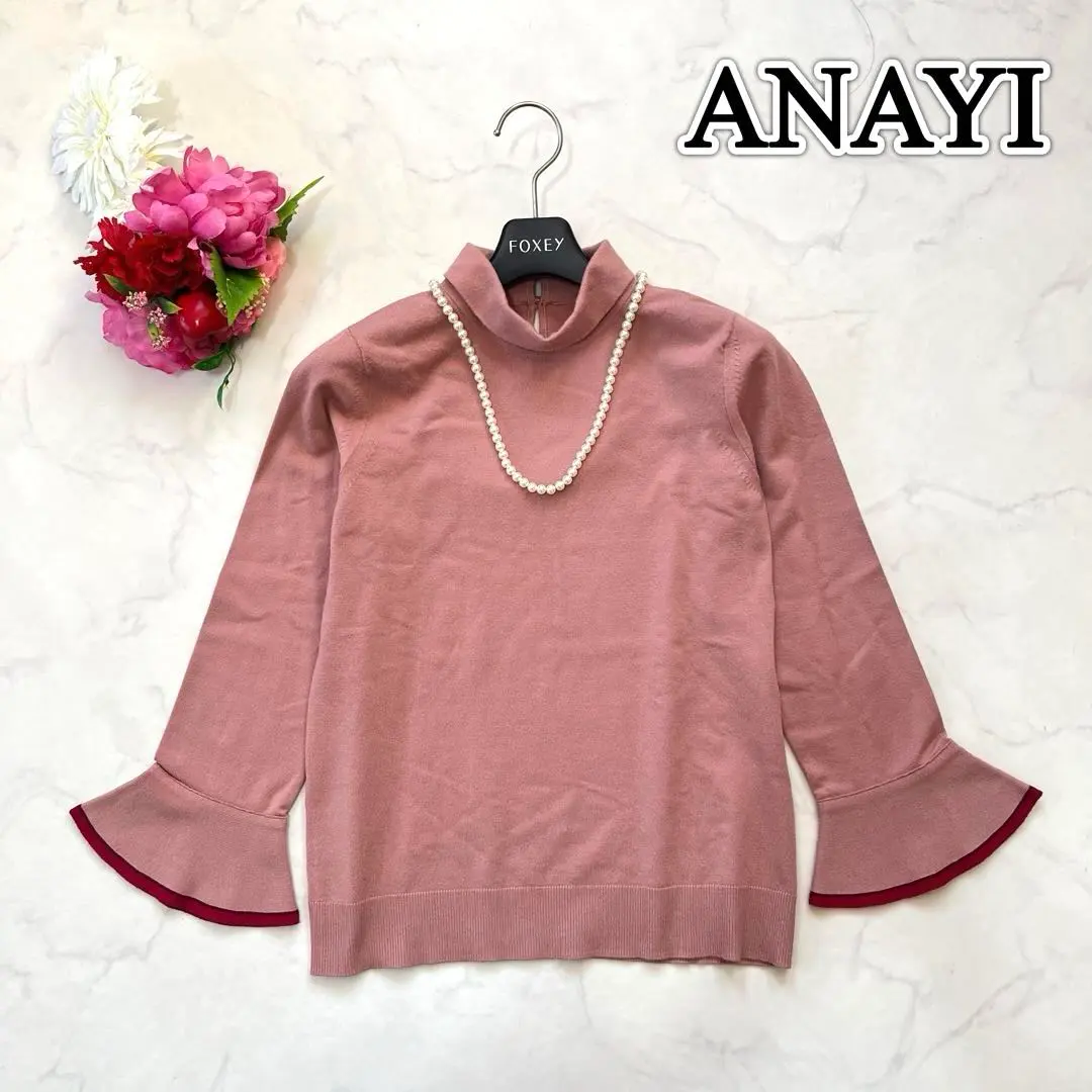 Thumbnail of Excellent condition ☆ ANAYI Anayi Flare Sleeve Knit Pullover 38