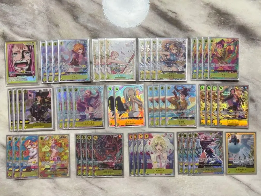 航海王卡牌 黃色邦尼牌組 全閃 SP卡齊全 リーダー卡 調整零件附 的縮圖