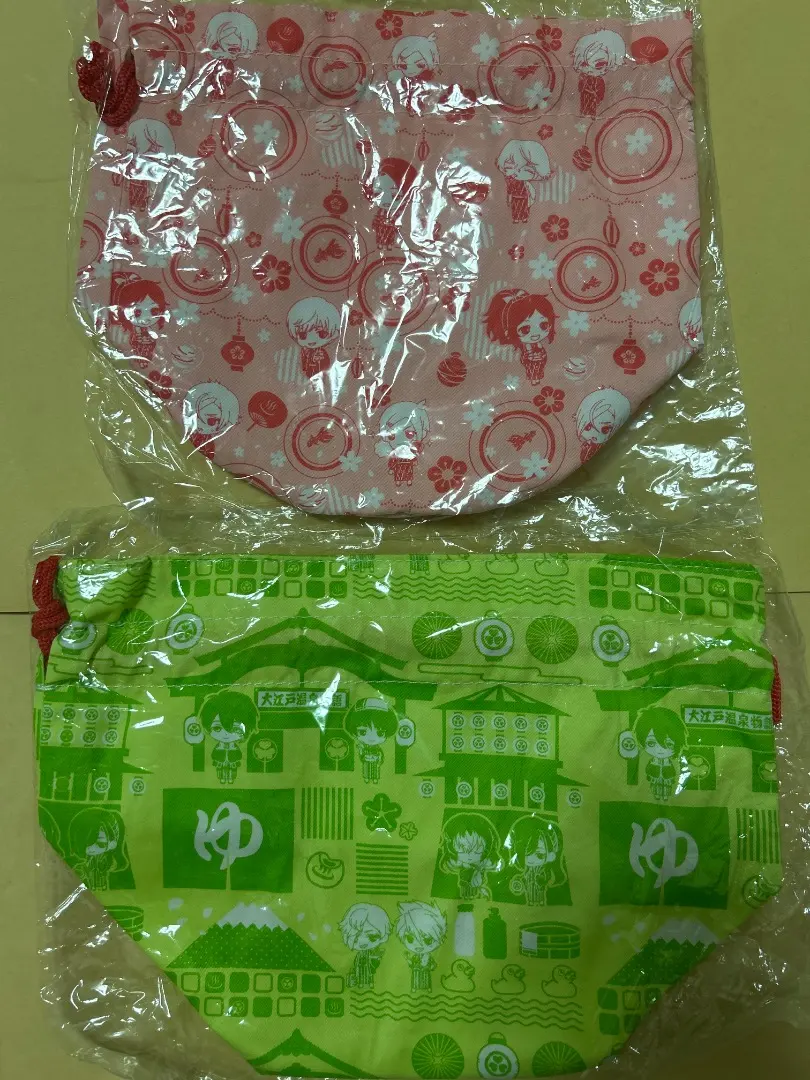 Thumbnail of Touken Ranbu Oedo Onsen Pouch Mikazuki, Ishikirimaru, Ao-e, Uguisumaru, Kashuu, Higekiri, Hizamaru, and others