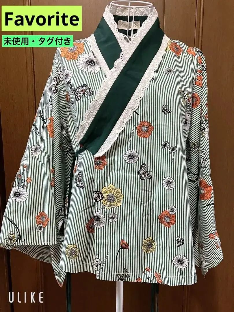 【希少】favorite 着物風 和袖 シャツ 緑 希少】favorite 着物風 和袖 シャツ 緑 - メルカリ