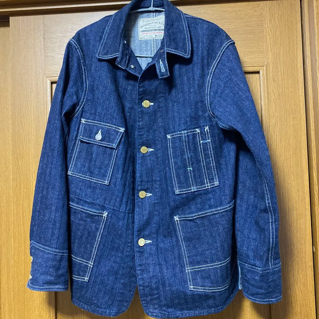 WAREHOUSE & CO. Lot 2165 カバーオール 　36新品未使用 WAREHOUSE『Lot 2165 INDIGO HERRINGBONE COVERALL WITH