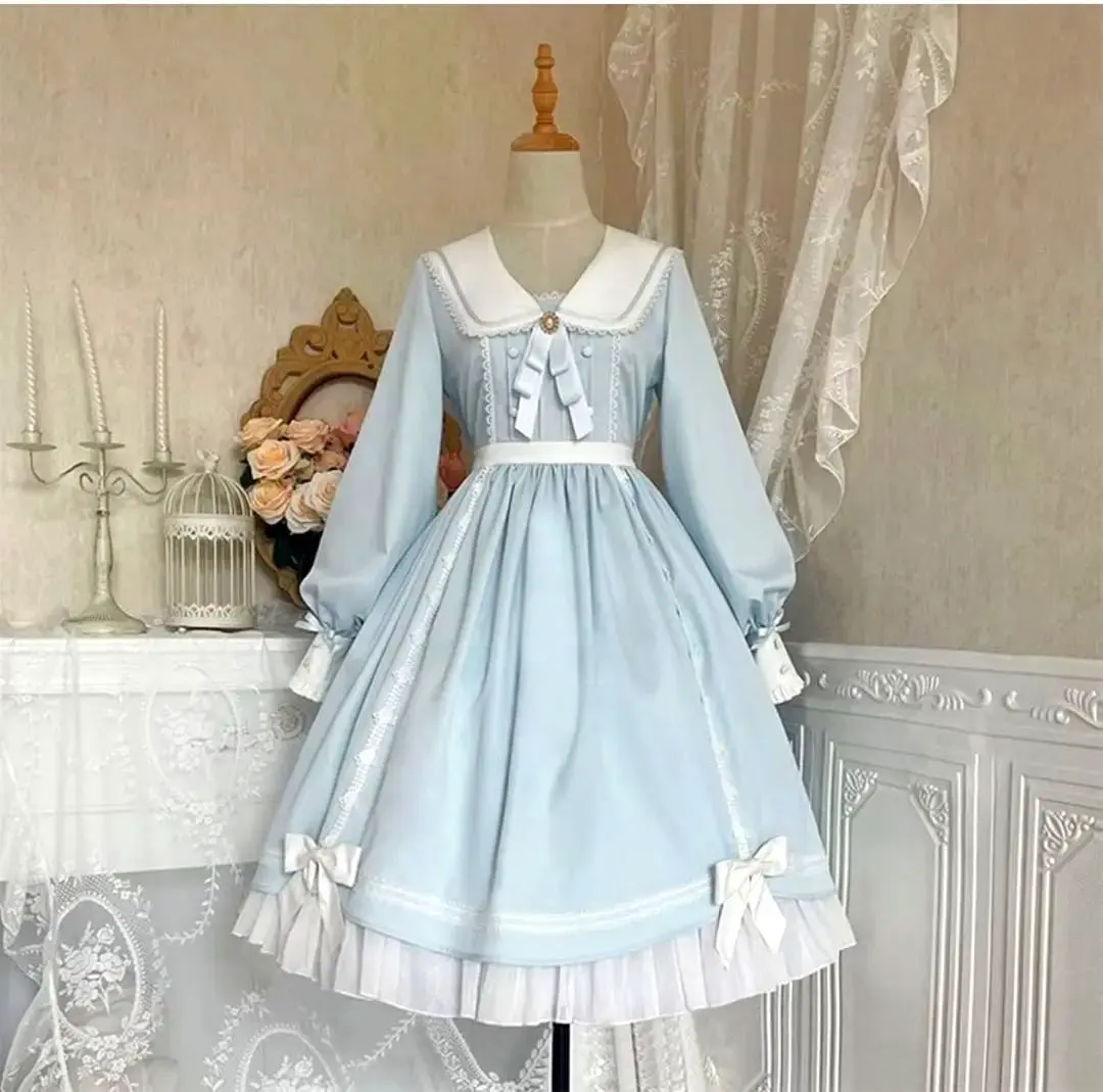 Thumbnail of Lolita light blue one-piece dress rabbit