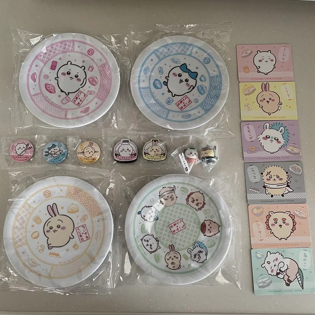 吉伊卡哇 藏壽司 盤子全套＋轉蛋多個、吉伊卡哇組合 的縮圖
