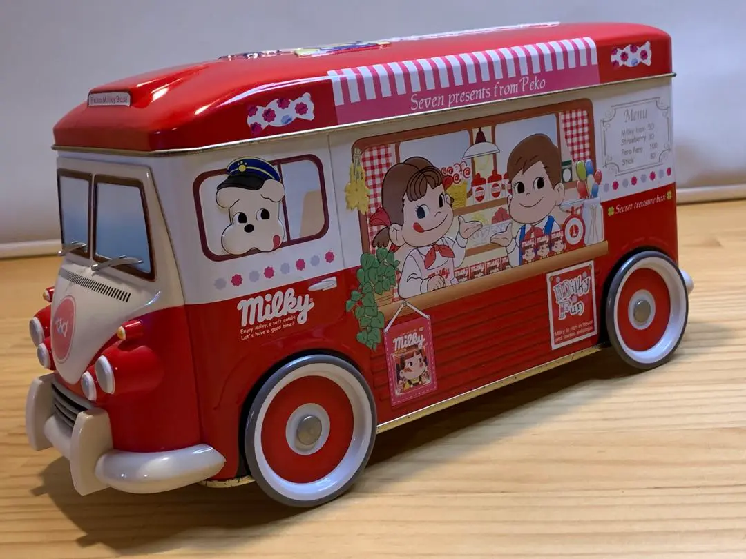 不二家ペコちゃん ミルキー秘密の宝箱「ロンドンバス型宝箱」＋ふろしき雑貨等 ペコちゃん ロンドンバス 秘密の宝箱 ミルキー 不二家 - メルカリ