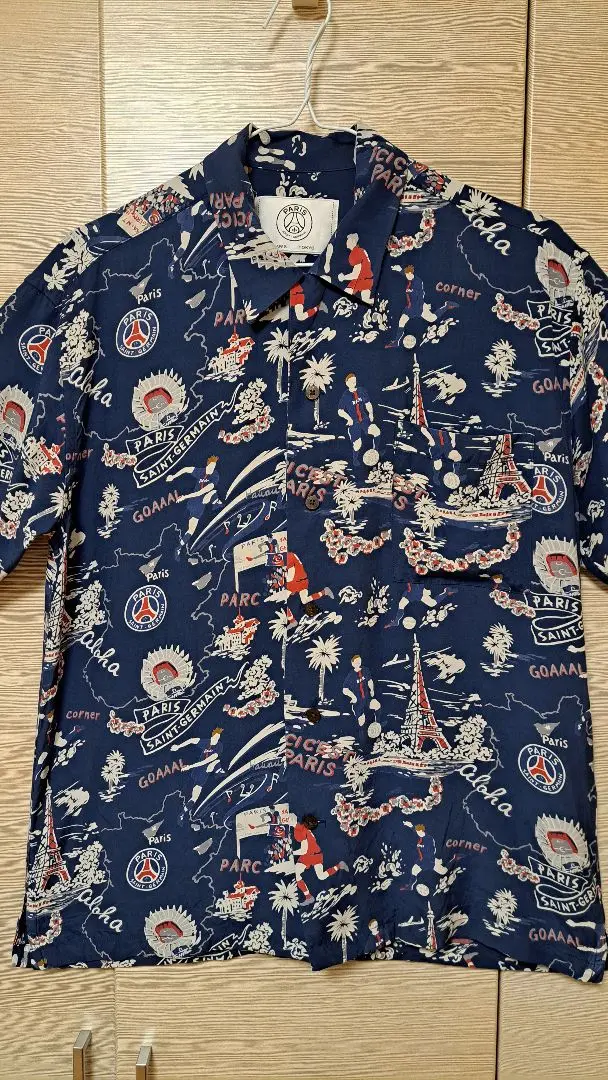 【希少】EDIFICE×PSG アロハシャツ セットアップ ハーフパンツ 希少】EDIFICE×PSG アロハシャツ セットアップ ハーフパンツ