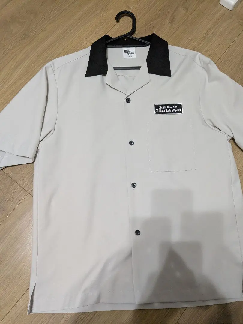 GU 東京復仇者 保齡球襯衫 寬鬆版型襯衫 灰色 M 的縮圖