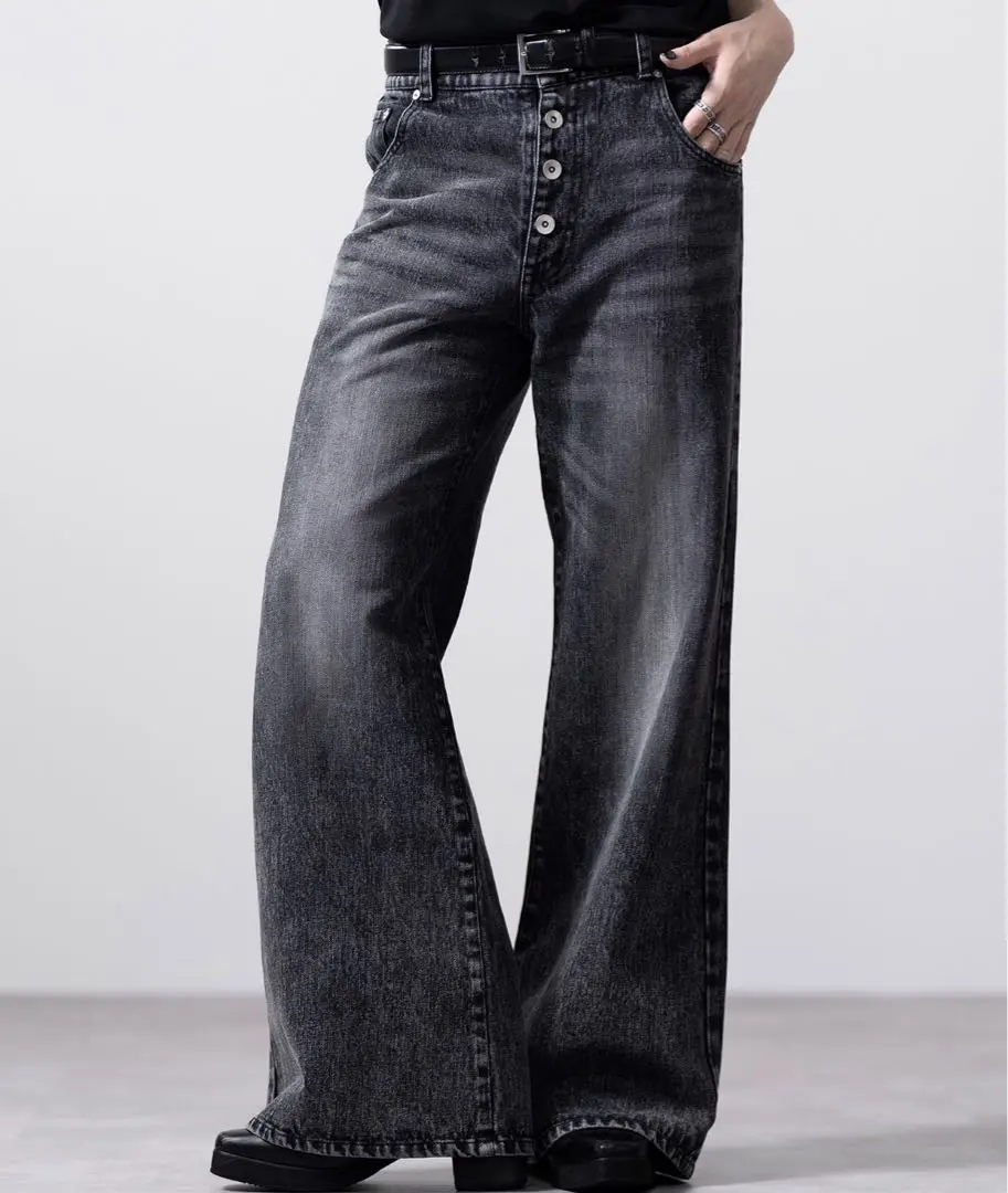 CLEL 復古設計 闊腿牛仔褲 M 碼 的縮圖