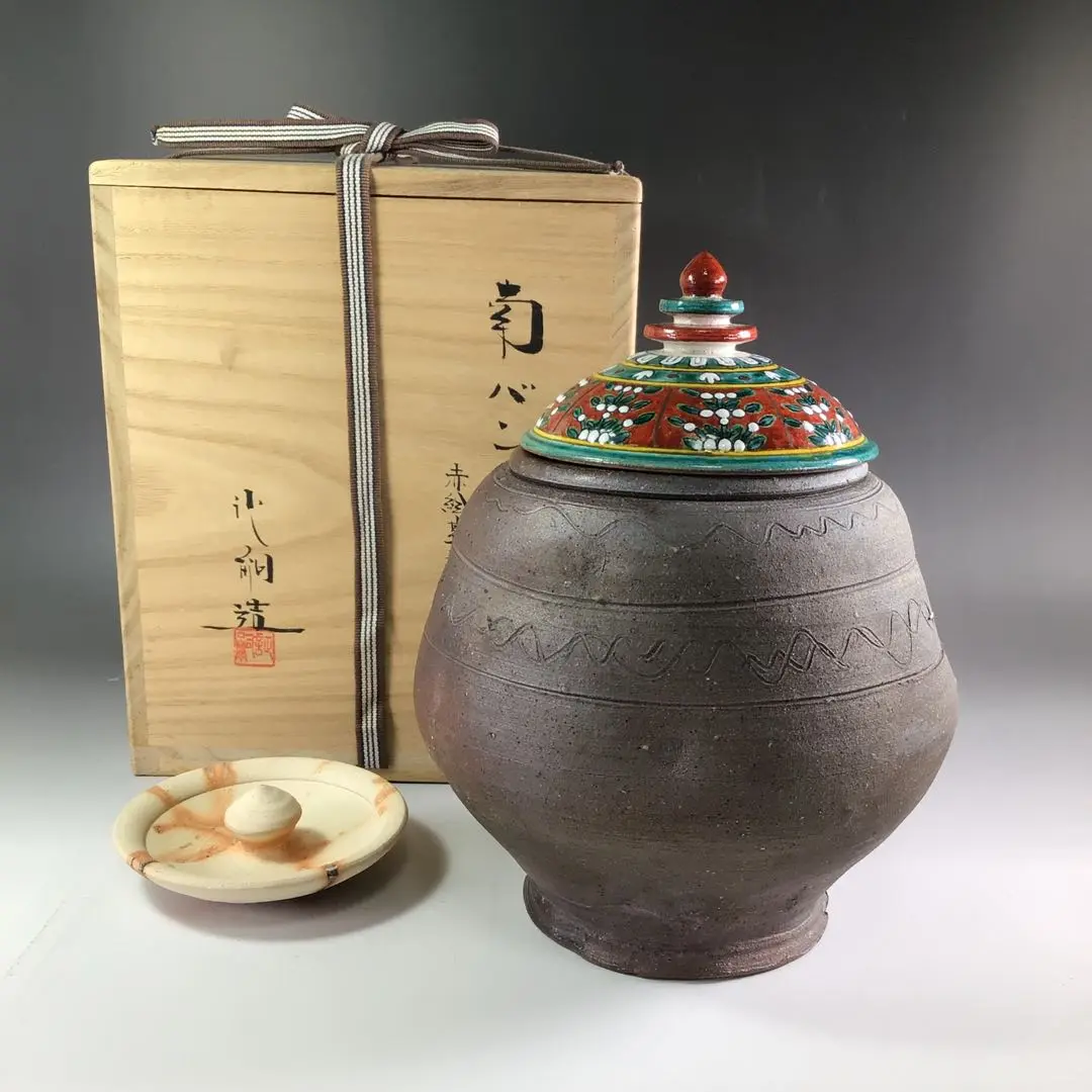 茶道具 南蛮 水指 時代 二重箱 旧家蔵出 送料無料(K-XA847) 2025年最新】南蛮水指の人気アイテム - メルカリ