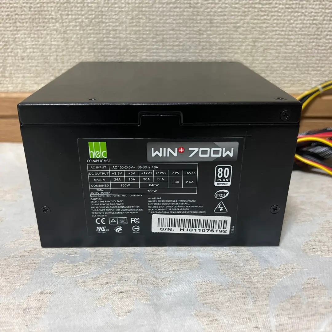 HEC 700W 電源ユニット HEC-700TD-5WX 動作未確認 HEC WIN+ Power 3 700W HEC-700TB-2WK 価格比較 - 価格.com