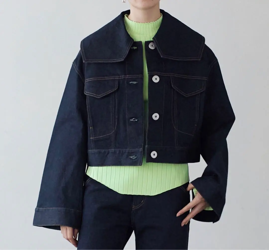 ランバンオンブルー　デニムジャケット　Gジャン　金ボタン　ショート丈　38 M LANVIN en Bleu（Gジャン/デニムジャケット）のフリマアイテム一覧
