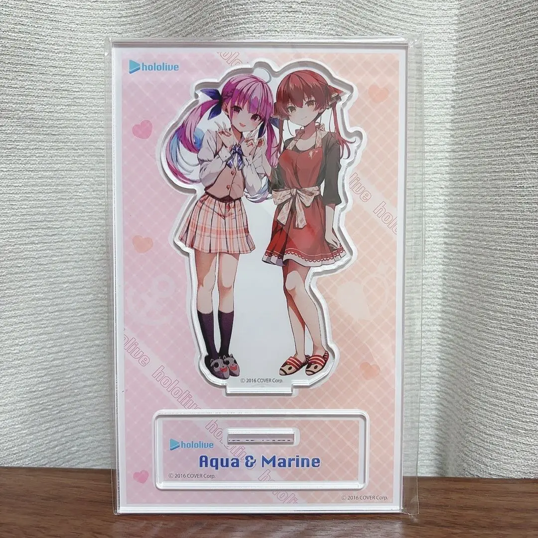 ホロライブ モーリーオンライン 宝鐘マリン 湊あくあ 集合絵フルセット 湊あくあ」「宝鐘マリン」の描き下ろしイラストのクッション