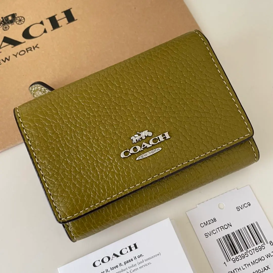 Thumbnail of COACH Three-fold Wallet Citron Mini Wallet