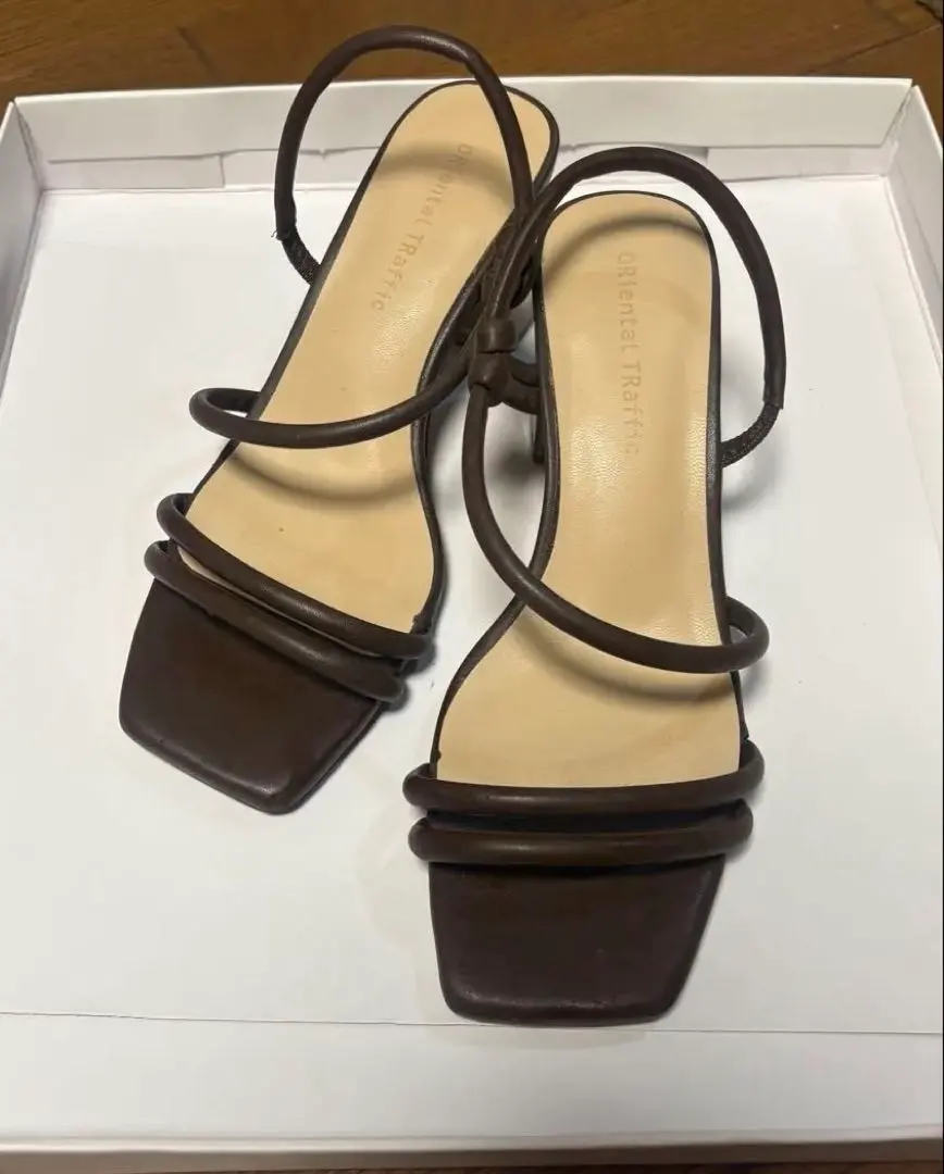 Thumbnail of Oriental Traffic Low Strap Clear Heel Sandals