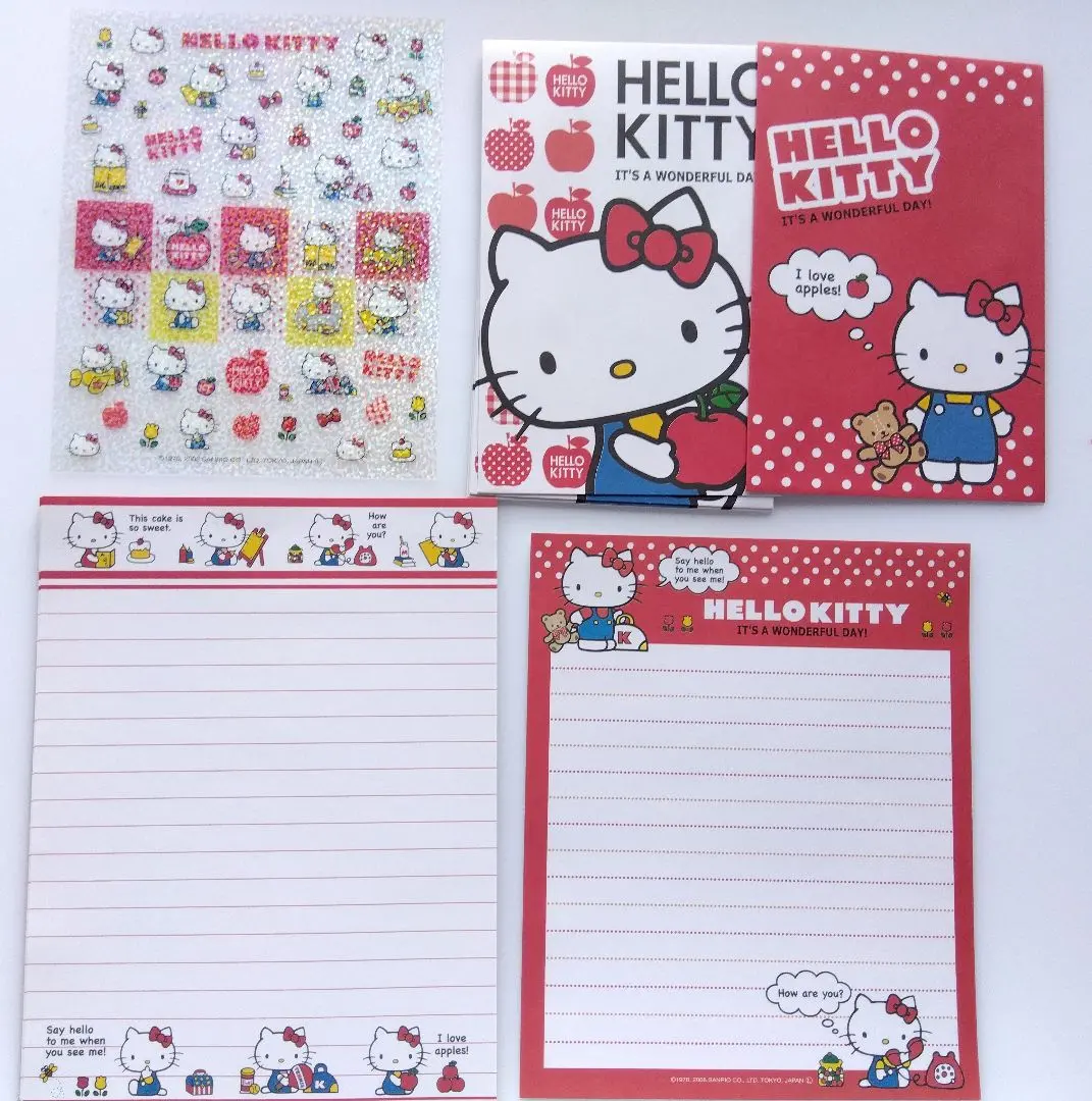 平成復古！ 稀有款 Hello Kitty 彩色信紙組 2014年 有瑕疵 的縮圖
