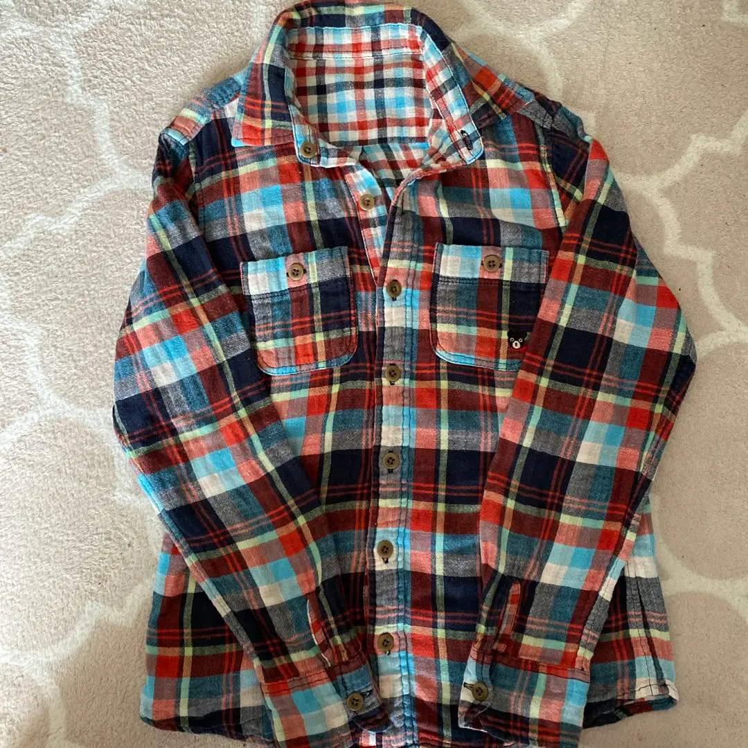 Thumbnail of Checkered flannel shirt 140 Reversible