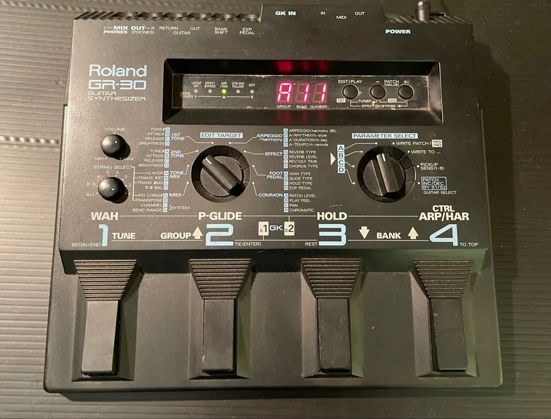 Roland GR-30 ACアダプター付き➕エフェクターケース Roland GR-30 エフェクターケース付きACアダプタ取説あり