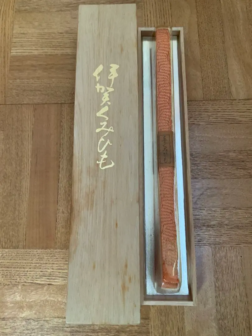 Thumbnail of Unused Iga Kumihimo High-Quality Hand-Braided Cord Obi締め (Obi Tie) with Paulownia Wood Box