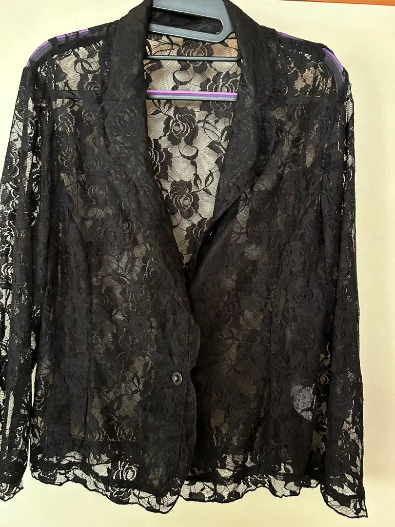 全新osha lady黑色蕾絲外套 的縮圖
