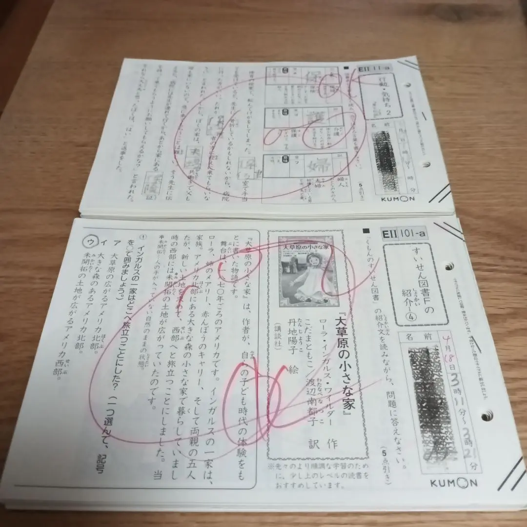 公文　国語EⅡ 1〜200 テスト　セット くもん 国語 プリント E1 2 1-200 解答&テストつき KUMON 公文