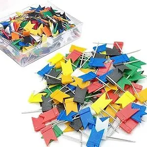 Thumbnail of Insect Pins, Flag Pins, Multicolor, Silk Pins, 35mm, Approximately 150 Pieces