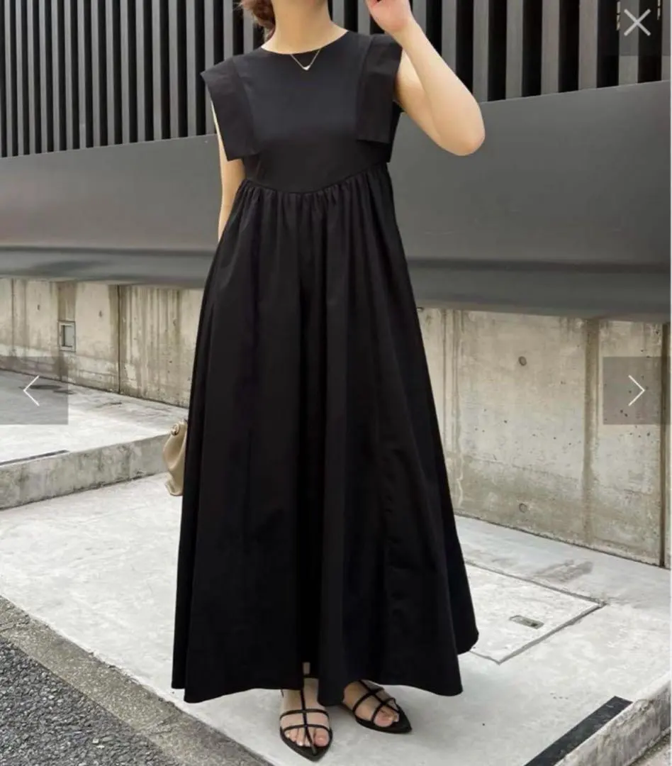 Thumbnail of CAPRICIEUX LEMAGE Gathered Switching Dress - Black - F