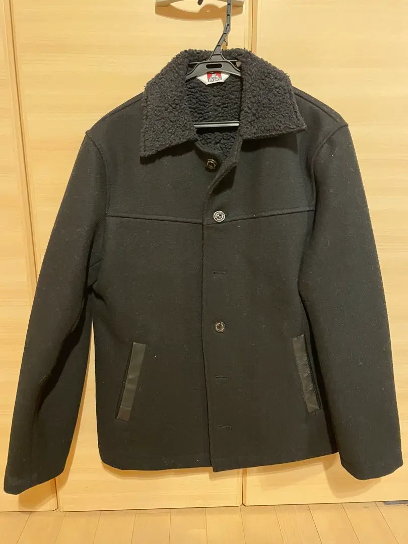 【極美品】BEN DAVIS メルトンジャケット M 黒　ウール　ショートコート 3101CO007242S09.jpg