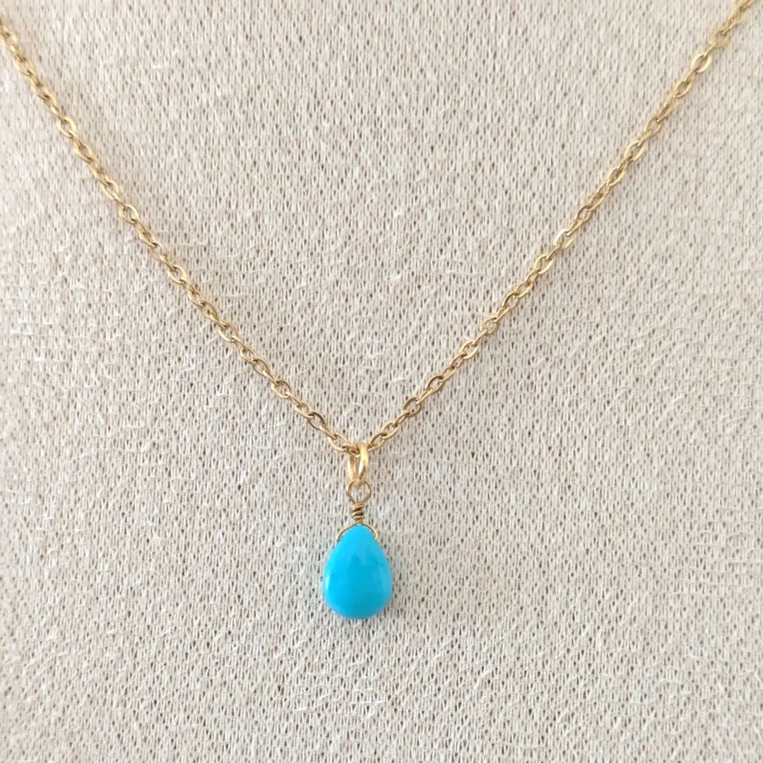 Thumbnail of Kingman turquoise single-stone necklace