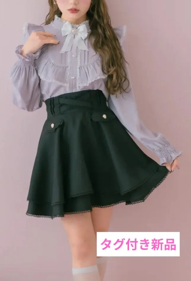 Thumbnail of ROJITA Double Flare Cross Belt Skirt