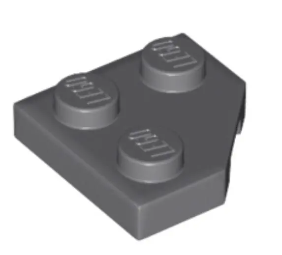 Thumbnail of LEGO 6164073 Plate Wedge 2x2 Dark Stone Grey (Dark Bluish Gray) 30 pieces
