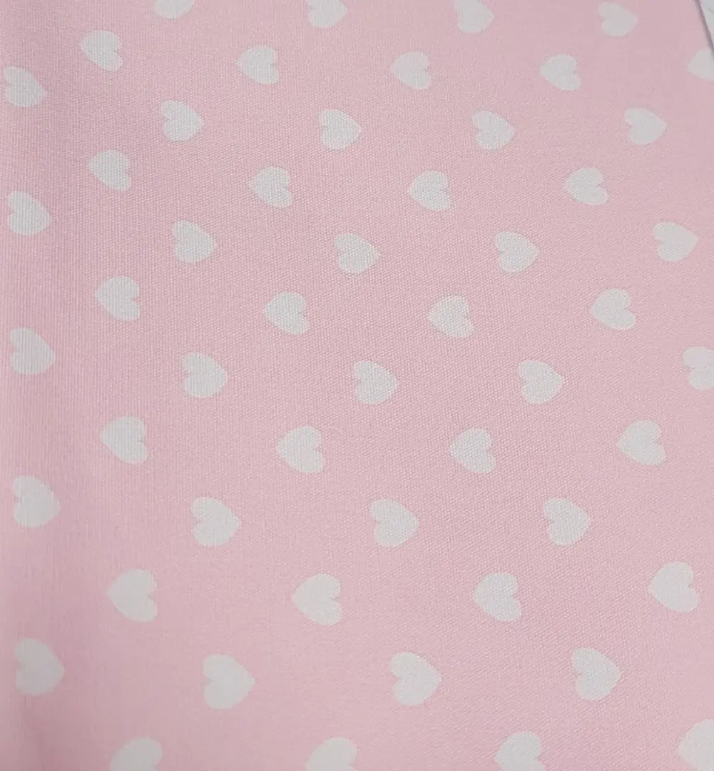 Thumbnail of 42. Oxford Cloth Heart Pattern Pink Cotton Fabric