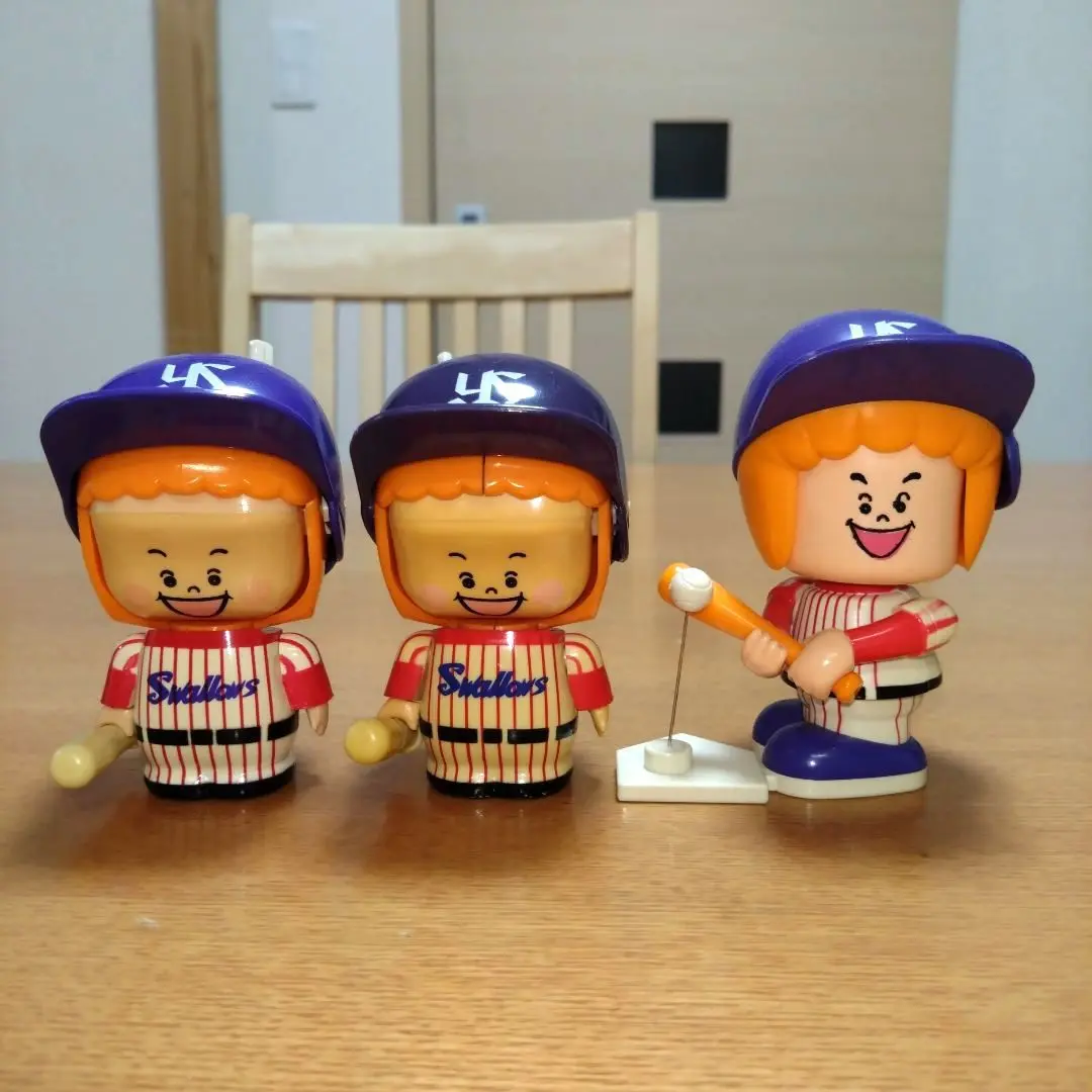 ◆レトロ当時物◆タカラトミー◆プロ野球人形◆イレコミ君◆ヤクルトスワローズ◆3体 プロ野球いれコミ情報」で活躍したイレコミ君 - プロ野球人形