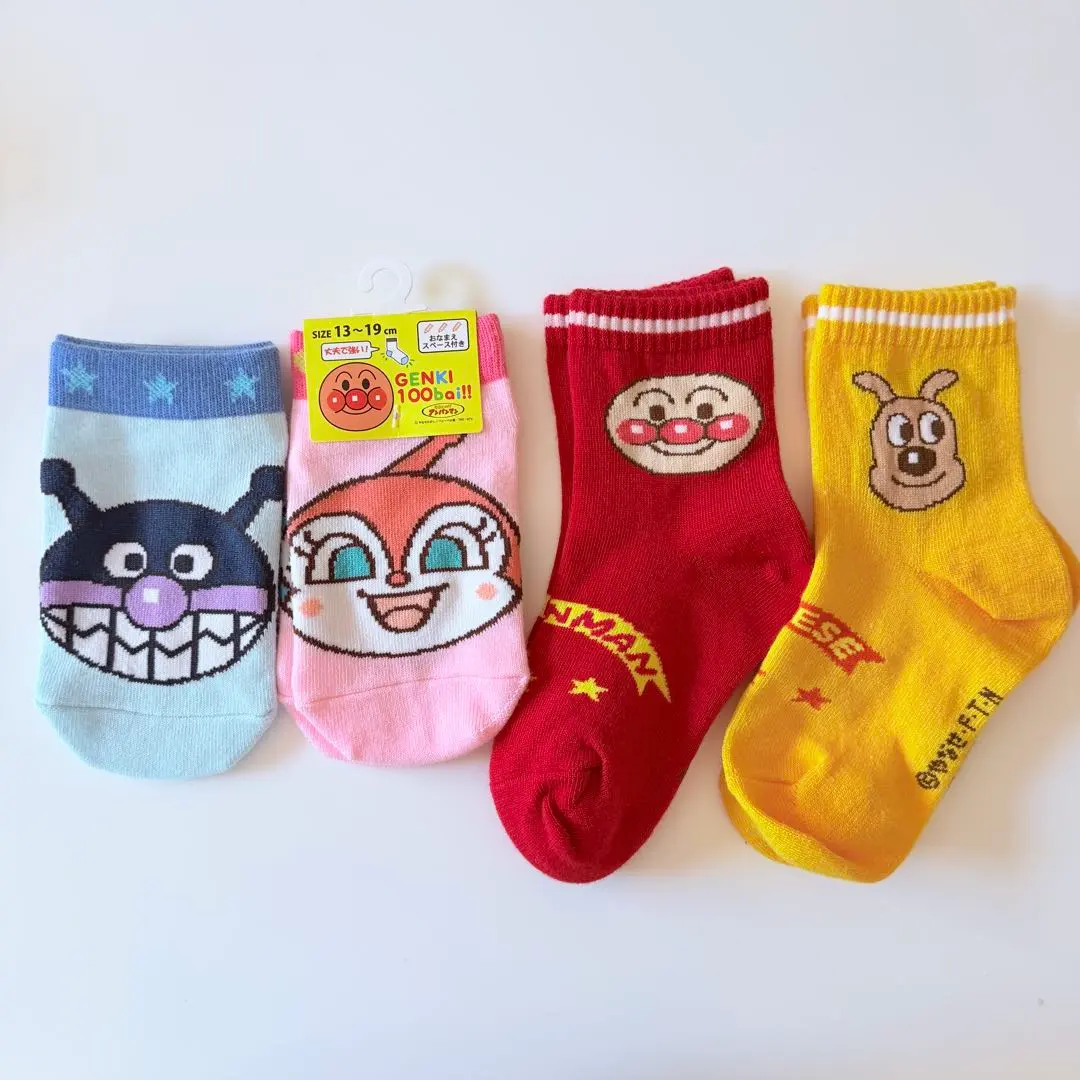 麵包超人 兒童 襪子 4雙組 的縮圖