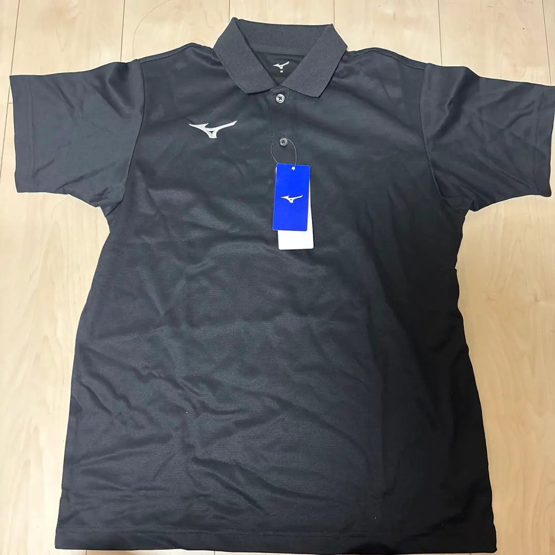 Thumbnail of Mizuno Black Polo Shirt, Size M, 32MAB19509
