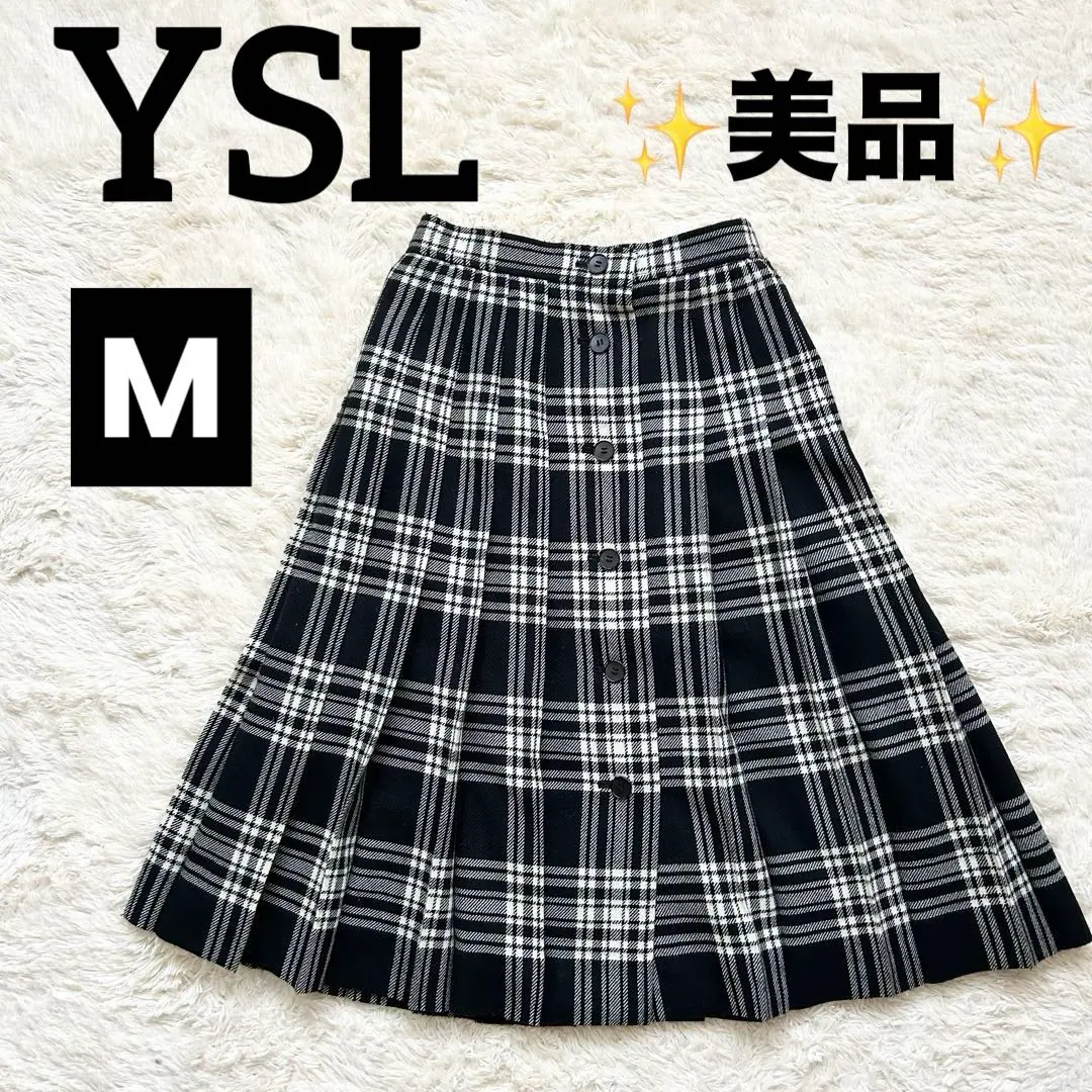 Yves Saint Laurent イヴサンローランのチェックスカート 2025年最新】Yves Saint Laurent 柄：チェック プリーツスカート