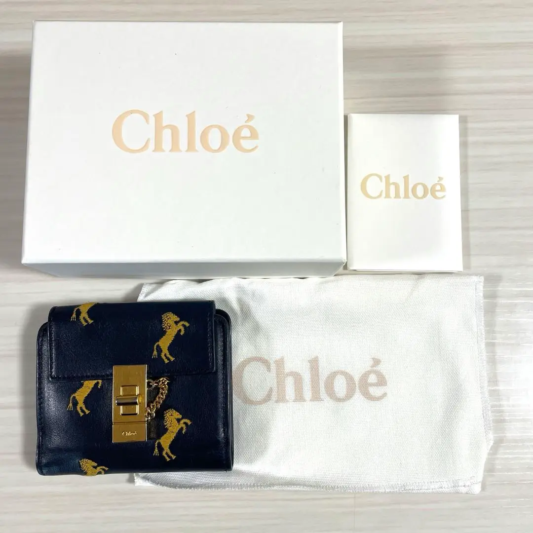 クロエ　人気　馬刺繍 レザー長財布 リトルホース ラウンドファスナー　黒 クロエ 人気 馬刺繍 レザー長財布 リトルホース ラウンド