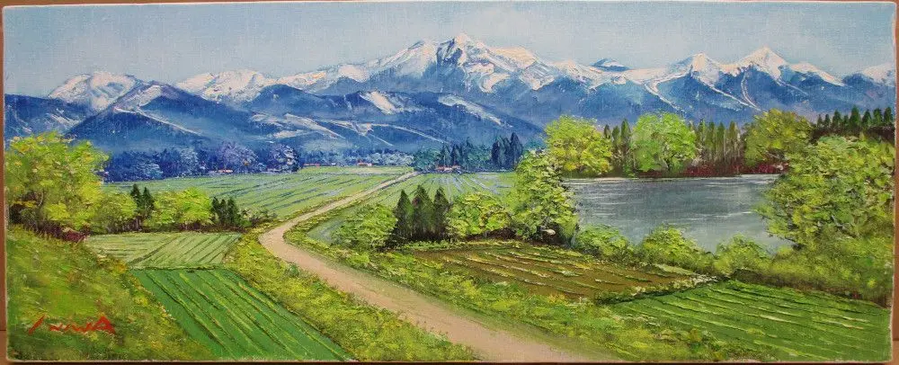 武井 清 「晩秋八ヶ岳山麓」真筆 絵画 油絵 油彩 武井 清 「晩秋八ヶ岳山麓」真筆 絵画 油絵 油彩