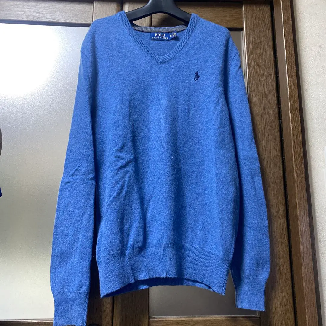 POLO RALPH LAUREN 藍色 V領毛衣 XS 的縮圖