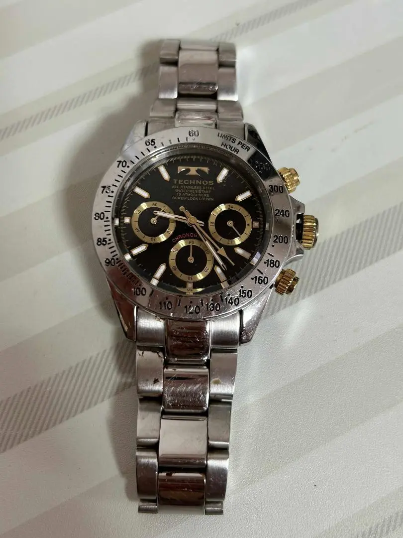 テクノス TECHNOS クロノグラフ QZ TSM401（未使用・電池新品） 腕時計 メンズ 時計 テクノス 防水 TECHNOS クロノグラフ TSM401