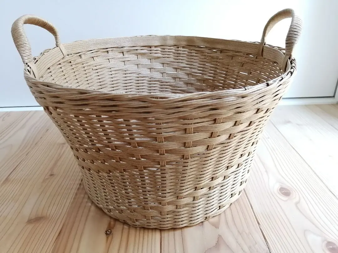 Thumbnail of Large size, deep basket with various uses. Hamanaka Eco Craft, handmade.