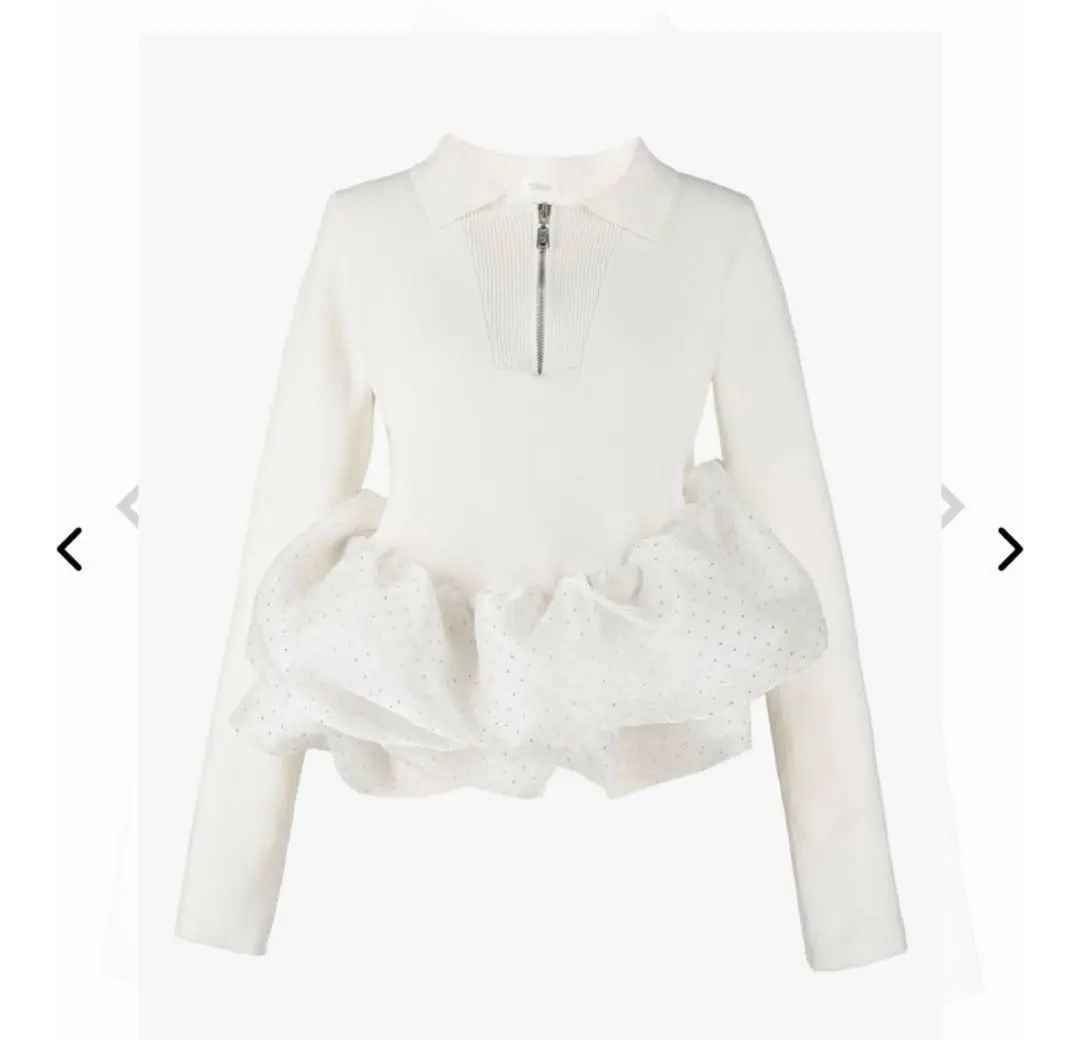 Bibiy. lisa pepuramu knit フリル付きセーター épine - bibiy ビビィ LISA PEPURAMU KNIT blackpink の通販 by
