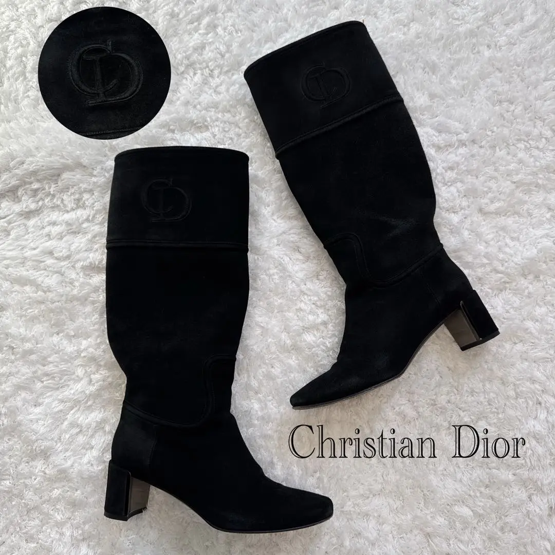 クリスチャン ディオール　ロングブーツ　レザー　ブラック Amazon | [Dior] [クリスチャンディオール] ブーツ レディース