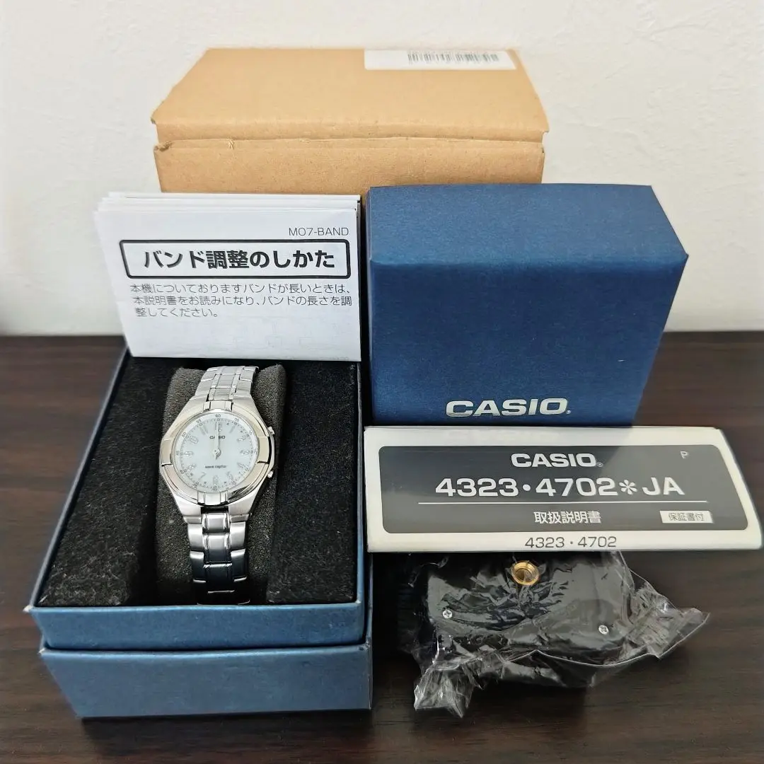 未使用 腕時計　CASIO　カシオ　4323•4702 JA　ソーラー電波時計 腕時計 CASIO カシオ 4323•4702✻JA ソーラー電波時計 防水