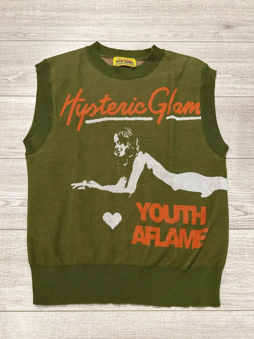 Thumbnail of HYSTERIC GLAMOUR Hysteric Girl Knit Vest / Khaki