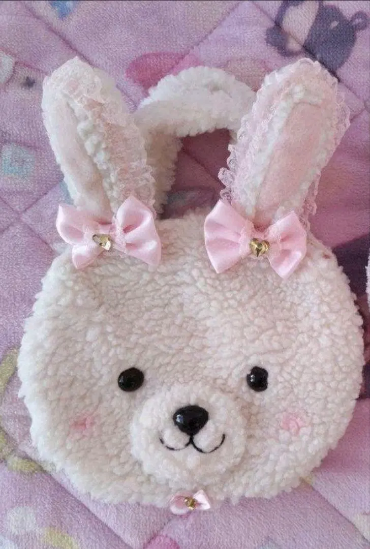 【未使用】La Pafait♡公主蘿莉♡公主辣妹♡毛茸茸兔兔臉包 的縮圖